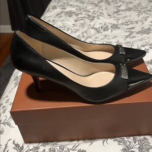 Coach Black Leather Heels